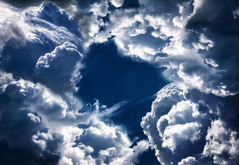 Hole in the Dramatic Clouds