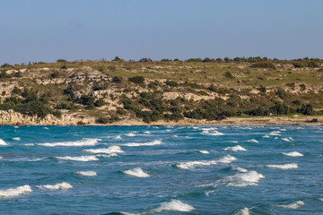 Turkey Izmir Cesme Pirlanta beach. Travel concept photo.