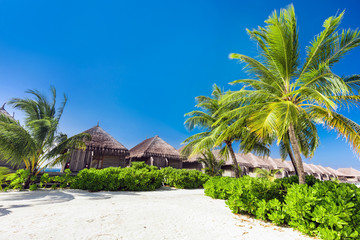 Obraz premium Tropical resort on the beach on Maldives.
