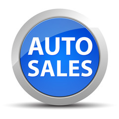 Auto Sales blue round button