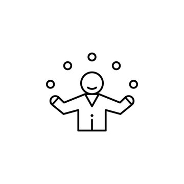 recommend clip art: magic juggler outline icon. Signs and symbols can be used for web, logo, mobile app, UI, UX