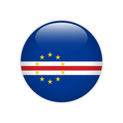 Obraz premium Cabo Verde flag on button
