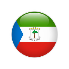 Obraz premium Equatorial Guinea flag on button