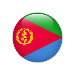Fototapeta premium Eritrea flag on button