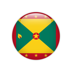 Grenada flag on button