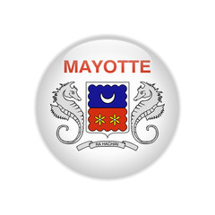 Mayotte flag on button