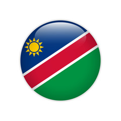 Obraz premium Namibia flag on button