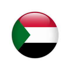 Fototapeta premium Sudan flag on button