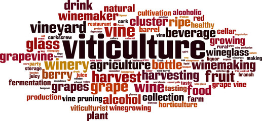 Viticulture word cloud