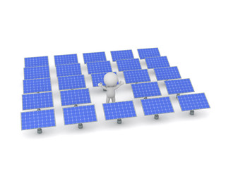 3D Character with Many Solar Panels