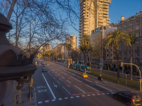 Barcelona. Diagonal Avenue. Catalonia. Spain.