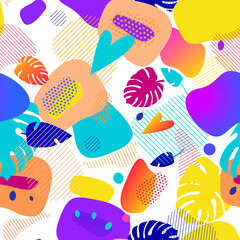 Fluid color badges set. Abstract shapes composition. Eps10 vector.seamless pattern Juicy bright modern ornament