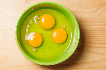 Three eggs