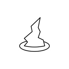 magic hat outline icon. Signs and symbols can be used for web, logo, mobile app, UI, UX