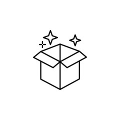 magic box outline icon. Signs and symbols can be used for web, logo, mobile app, UI, UX