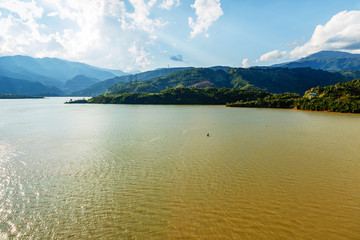 black river or Song da river, border of Lai Chau province and Dien Bien province, Vietnam