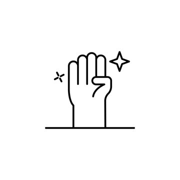magic zombie hand outline icon. Signs and symbols can be used for web, logo, mobile app, UI, UX