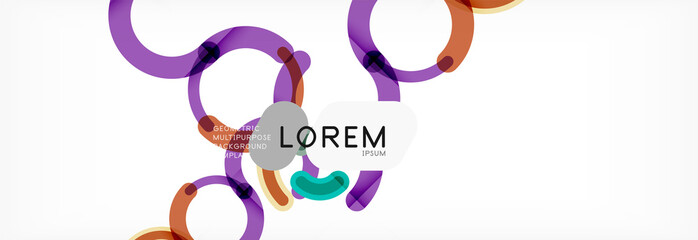 Line design circles abstract background