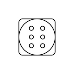 magic dice outline icon. Signs and symbols can be used for web, logo, mobile app, UI, UX