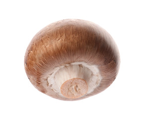 Fresh champignon mushroom isolated on white. Healthy food