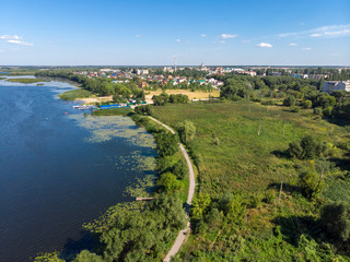 Gryazi - a typical provincial town on the river Matyra, Russia