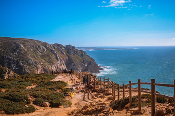 Fototapeta premium Picturesque view of rocky cliff Cabo da Roca, Portugal