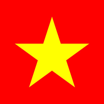 Star at the red background