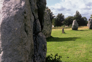 Megalithic stones in a neolithic henge monument, Avebury, Wiltshire, England