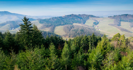 Blick vom Geigerskopfturm bei Oberkirch im Schwarzwald