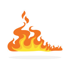 Red and orange fire flame. Hot flaming element