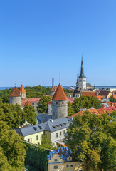 View of Walls of Tallinn, Estonia