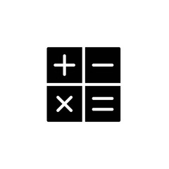 calculator glyph vector icon