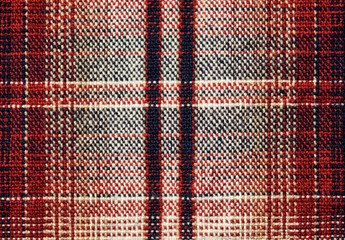 checkered fabric close up for texture or background