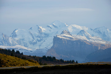 Fototapeta na wymiar Mount Blanc Graian Alps Mountain Range
