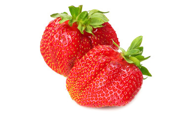 Strawberry isolated on white background. Healthy food.