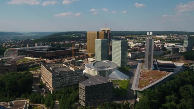 Aerial Luxembourg Luxembourg June 2018 Sunny Day 30mm 4K Inspire 2 Prores  Aerial video of downtown Luxembourg on a beautiful sunny day.