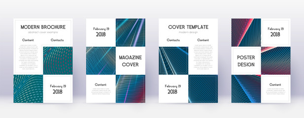 Naklejka premium Business brochure design template set. Red abstrac