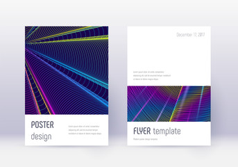 Fototapeta premium Minimalistic cover design template set. Rainbow ab