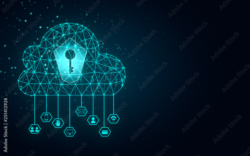 Aufkleber Cloud computing and web concept