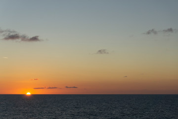 Sunset over the ocean