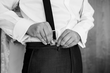 suspenders suit wedding groom