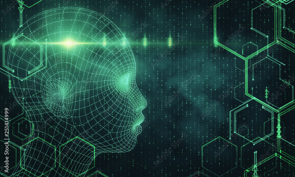 Poster artificial intelligence background