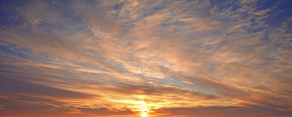 Sunset in winter