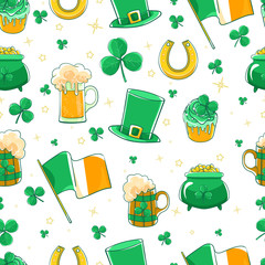 Vector pattern Saint Patricks Day.