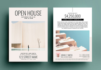 Beige Real Estate Open House Postcard Layout