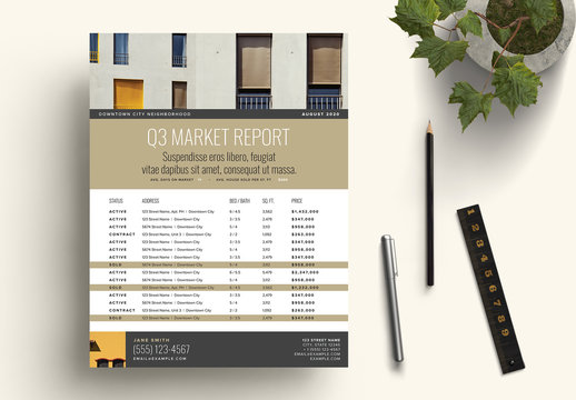Bronze Real Estate Market Update Flyer Layout