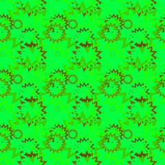 Seamless background pattern with various colored circles.