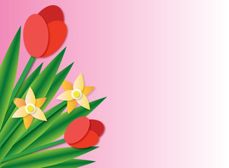 Floral elements background illustration