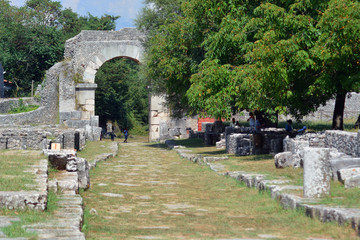 Sepino, Molise, Italy. Altilia the archaeological site located in Sepino, in the province of...