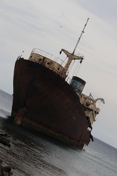 Barco naufragado, Lanzarote